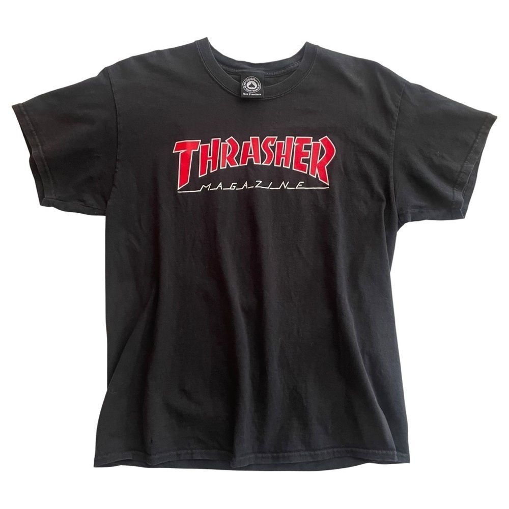 THRASHER Magazine Logo Emblem T-Shirt Black